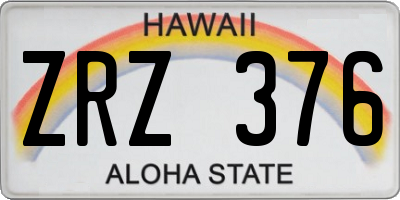 HI license plate ZRZ376