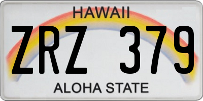 HI license plate ZRZ379