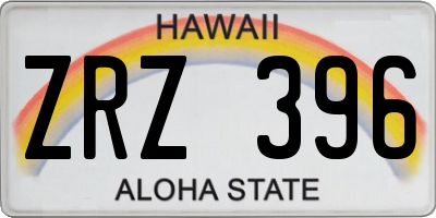 HI license plate ZRZ396