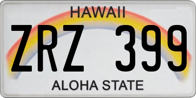 HI license plate ZRZ399