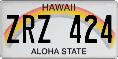 HI license plate ZRZ424