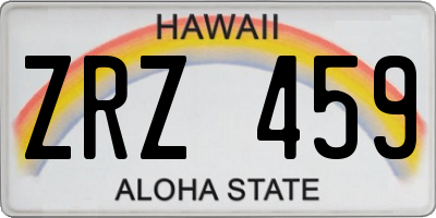 HI license plate ZRZ459