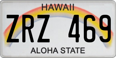 HI license plate ZRZ469