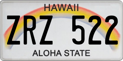 HI license plate ZRZ522