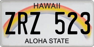 HI license plate ZRZ523
