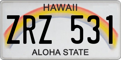 HI license plate ZRZ531