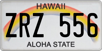 HI license plate ZRZ556