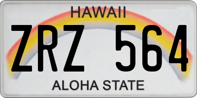 HI license plate ZRZ564