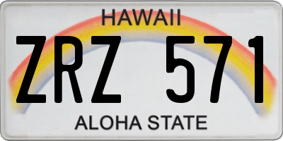 HI license plate ZRZ571