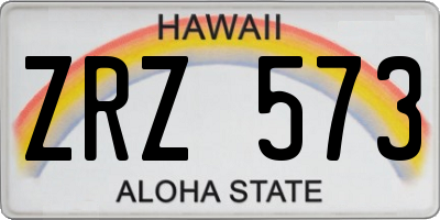 HI license plate ZRZ573