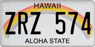 HI license plate ZRZ574