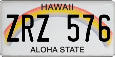 HI license plate ZRZ576