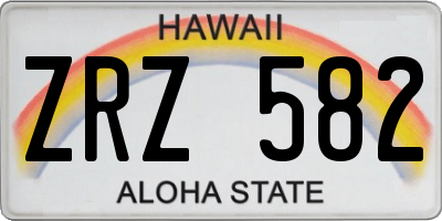 HI license plate ZRZ582