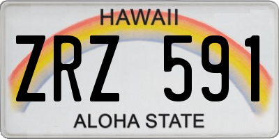 HI license plate ZRZ591