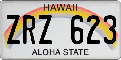 HI license plate ZRZ623
