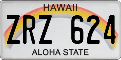 HI license plate ZRZ624