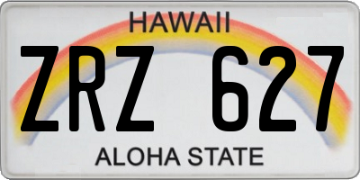 HI license plate ZRZ627