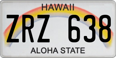 HI license plate ZRZ638