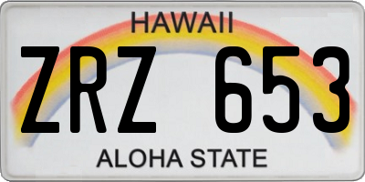 HI license plate ZRZ653