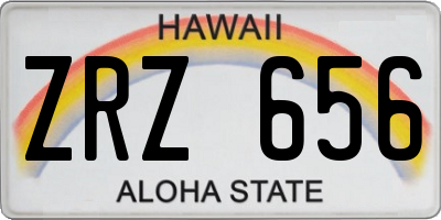 HI license plate ZRZ656