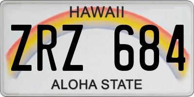 HI license plate ZRZ684