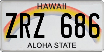 HI license plate ZRZ686