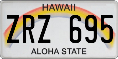 HI license plate ZRZ695