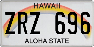 HI license plate ZRZ696