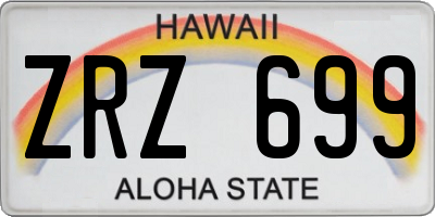 HI license plate ZRZ699