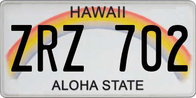 HI license plate ZRZ702