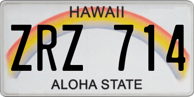 HI license plate ZRZ714