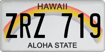 HI license plate ZRZ719