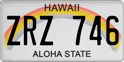 HI license plate ZRZ746