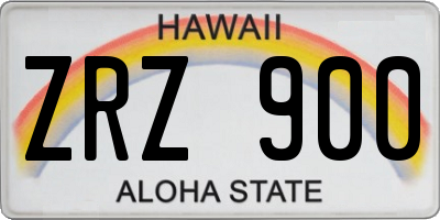 HI license plate ZRZ900