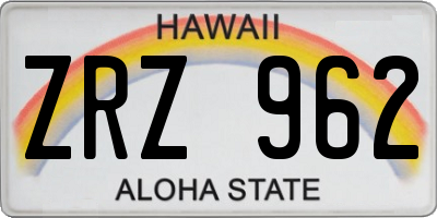 HI license plate ZRZ962