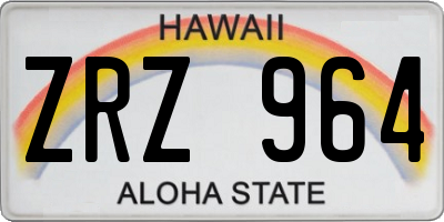 HI license plate ZRZ964