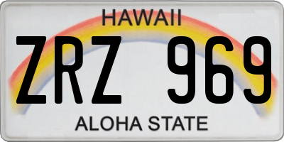 HI license plate ZRZ969