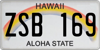 HI license plate ZSB169