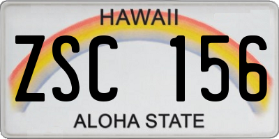 HI license plate ZSC156