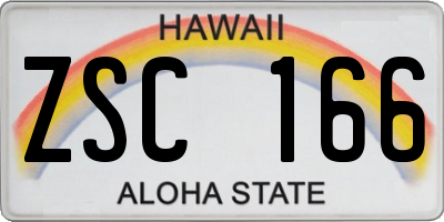 HI license plate ZSC166