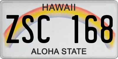 HI license plate ZSC168