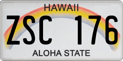 HI license plate ZSC176