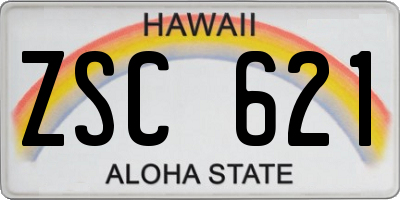 HI license plate ZSC621