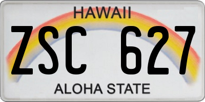 HI license plate ZSC627