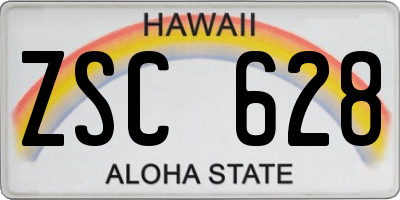 HI license plate ZSC628