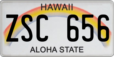 HI license plate ZSC656
