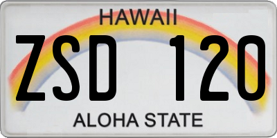 HI license plate ZSD120