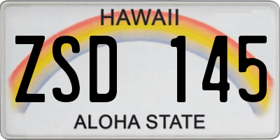 HI license plate ZSD145