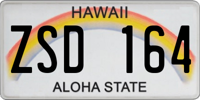 HI license plate ZSD164