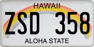 HI license plate ZSD358